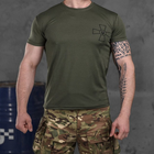 Потоотводящая мужская футболка Coolmax олива размер 2XL - изображение 1