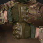 Плотные перчатки Mechanix Start на флисе с защитными накладками олива размер L - изображение 3
