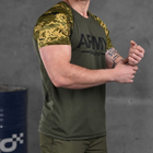 Потоотводящая мужская футболка Odin Coolmax с принтом "ARMY" пиксель олива размер M - изображение 3