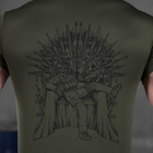 Потовідвідна чоловіча футболка Odin Coolmax із принтом "Game" олива розмір M - зображення 5