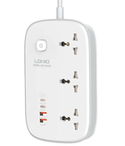 Подовжувач мережевий Ldnio SC3416 3 Sockets USB Type-C 65W White