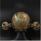Крепление адаптеры для тактических наушников на шлем "чебурашка" койот - изображение 4