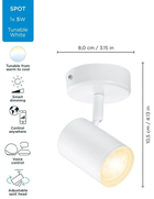 Розумний світильник WIZ Imageo регульований прожектор LED WiFi 345 лм 5 Вт (8719514551756) - зображення 3