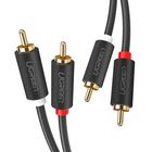 Межкомпонентный аудио кабель Ugreen AV104 2RCA to 2RCA Audio Cable 10518 2м Черный