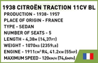 Конструктор Cobi Historical Collection WWII Citroen Traction 11CV BL 300 елементів (5902251022655) - зображення 3