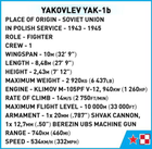 Klocki konstrukcyjne Cobi Historical Collection WWII Yakovlev Yak-1B 142 elementy (5902251058630) - obraz 8