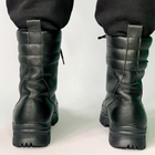 Высокие Демисезонные Ботинки Ястреб черные / Кожаные Берцы размер 47 - изображение 3