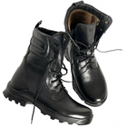 Высокие Демисезонные Ботинки Ястреб черные / Кожаные Берцы размер 37 - изображение 1
