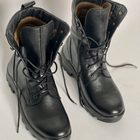 Высокие Демисезонные Ботинки Ястреб черные / Кожаные Берцы размер 39 - изображение 5