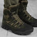 Мужские кожаные Ботинки Stabilet на резиновой протекторной подошве / Крепкие Берцы олива размер 41 - изображение 3