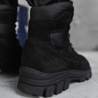 Мужские нубуковые Ботинки Ninja's на Резиновой прошитой подошве / Летние Берцы черные размер 45 - изображение 4