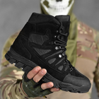 Мужские нубуковые Ботинки Ninja's на Резиновой прошитой подошве / Летние Берцы черные размер 43 - изображение 6