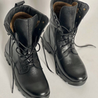 Ботинки Ястреб с мембраной AirTex до -15°C / Водоотталкивающие кожаные Берцы черные размер 45 - изображение 5