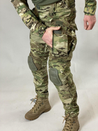 Військові штурмові штани Tactic Ріп-стоп, (тактичні штани з наколінниками) мультикам 48 - зображення 3