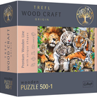 Puzzle Trefl Dzikie koty w dżungli drewniane 500+1 elementów (5900511201529) - obraz 1