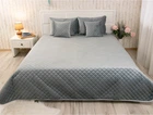 Покривало Руно VeLour Темно-сіре Євро 220х240 см Двостороннє (330.55_Dark Grey ромб)