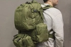Рюкзак тактичний з підсумками 55 л (53х35х22 см) Олива - изображение 3