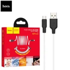 Кабель Hoco USB - Micro-USB 1м 2.4A силікон X21 Plus White (X21_M_White)