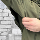 Чоловічий костюм куртка + штани з посиленими колінами softshell олива розмір 2XL - зображення 6