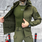 Чоловічий костюм куртка + штани з посиленими колінами softshell олива розмір M - зображення 2