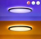 Lampa sufitowa LED WIZ SuperSlim smart ceiling lamp RGB 22 W 42.3 cm czarna (8720169072633) - obraz 3