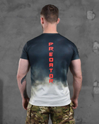 Армійська чоловіча потовідвідна футболка Predator L синя з білим (86520) - зображення 5