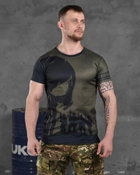 Армейская мужская потоотводящая футболка С Черепом L олива (86426) - изображение 1