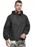 Тактична куртка анорак Brandit Summer Windbreaker, водонепроникна літня вітровка, чорний S - зображення 6
