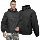 Тактична куртка анорак Brandit Summer Windbreaker, водонепроникна літня вітровка, чорний L - зображення 5