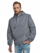Тактична куртка анорак Brandit Summer Windbreaker, водонепроникна літня вітровка, сірий M - зображення 6