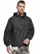 Тактична куртка анорак Brandit Summer Windbreaker, водонепроникна літня вітровка, чорний XL - зображення 6