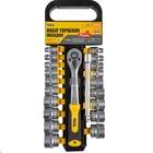 Набор насадок торцевых MASTERTOOL CRV 3/8" 6-24 мм удлинитель 150 мм, 21 шт (78-3821)
