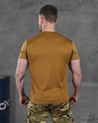 Тактическая мужская потоотводящая футболка с Гербом Украины 3XL койот (86495) - изображение 5