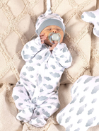 Дитячий чоловічок для новонароджених для хлопчика Nicol 205031 56 см Білий/Сірий (5905601015123) - зображення 2