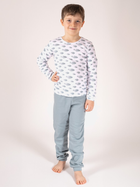 Piżama dziecięca dla chłopca Nicol 205036 92 cm Biały/Szary (5905601015246) - obraz 1