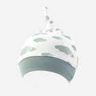 Дитяча шапочка-вузлик для новонароджених для хлопчика Nicol 205054 68 см Білий/Сірий (5905601015482) - зображення 1