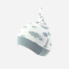 Дитяча шапочка-вузлик для новонароджених для хлопчика Nicol 205054 68 см Білий/Сірий (5905601015482) - зображення 2