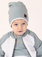 Дитяча шапочка для новонароджених для хлопчика Nicol 205268 56-62 см Сіра (5905601016397) - зображення 3