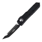 Нож автоматический Microtech UTX-85 Tanto Point Tactical (длина: 191 мм, лезвие: 79 мм), черный - изображение 1