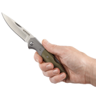 Нож складной Boker Magnum Nice (длина 195 мм, лезвие 84 мм), оливковый - изображение 5