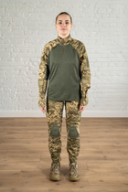 Женская военная форма убакс и штаны с наколенниками CoolMax рип-стоп standart Пиксель Олива (637) , 2XL - изображение 1