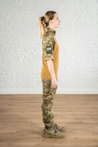 Жіноча армійська форма убакс короткий рукав та штани з кишенями CoolMax ріп-стоп standart Піксель Койот (630) , S - зображення 3