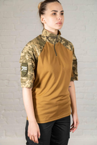 Жіноча армійська форма убакс короткий рукав та штани з кишенями CoolMax ріп-стоп standart Піксель Койот (630) , M - зображення 5