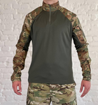 Тактический убакс с длинным рукавом рип-стоп CoolMax tactical Мультикам Олива (505) , 2XL - изображение 1