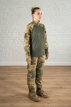 Женская военная форма убакс и штаны с наколенниками CoolMax рип-стоп standart Пиксель Олива (637) , 3XL - изображение 4