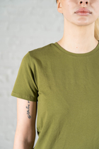 Жіноча військова футболка ХБ (бавовна) гіпоалергенна tactical Олива (665) , XL - зображення 4