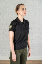 Жіноче армійське поло CoolMax дихаюче з велкро панелями Чорне (661) , S - зображення 5