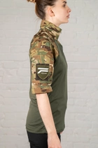 Военный женский убакс с коротким рукавом рип-стоп CoolMax tactical Мультикам Олива (650) , M - изображение 6