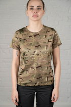 Женская тактическая футболка CoolMax камуфлированная tactical Мультикам (663) , S - изображение 1