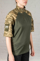 Женская военная форма убакс короткий рукав и штаны с карманами рип-стоп CoolMax standart Пиксель Олива (631) , 3XL - изображение 5